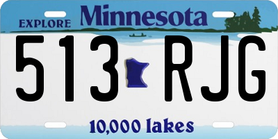 MN license plate 513RJG