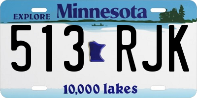 MN license plate 513RJK