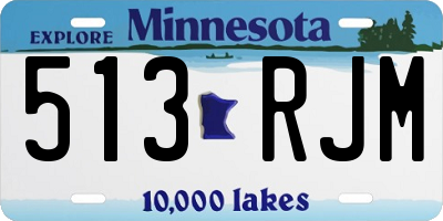 MN license plate 513RJM