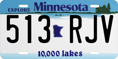 MN license plate 513RJV