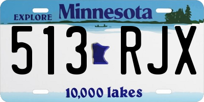 MN license plate 513RJX
