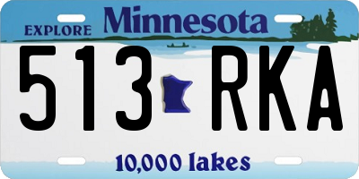 MN license plate 513RKA