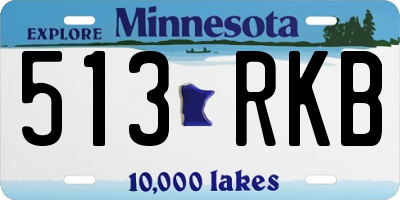 MN license plate 513RKB