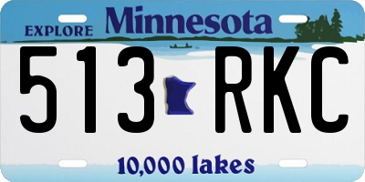 MN license plate 513RKC