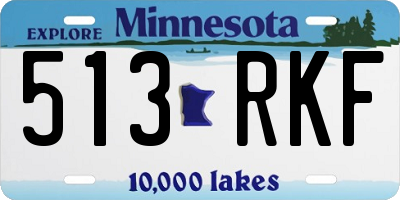 MN license plate 513RKF