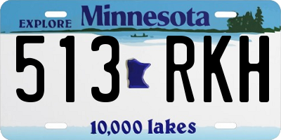 MN license plate 513RKH