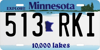 MN license plate 513RKI