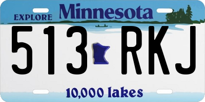 MN license plate 513RKJ