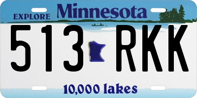 MN license plate 513RKK