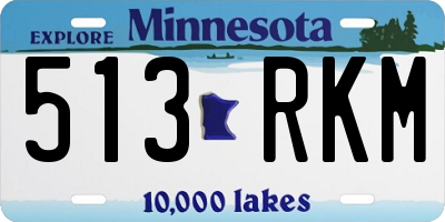 MN license plate 513RKM