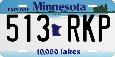 MN license plate 513RKP