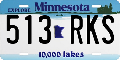 MN license plate 513RKS
