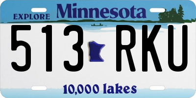 MN license plate 513RKU