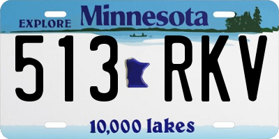 MN license plate 513RKV