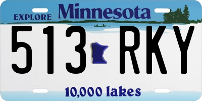 MN license plate 513RKY