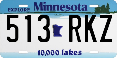 MN license plate 513RKZ