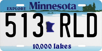 MN license plate 513RLD