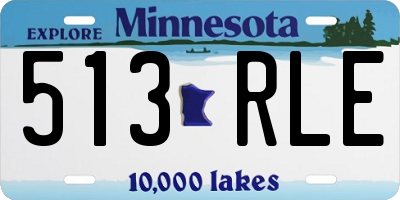 MN license plate 513RLE