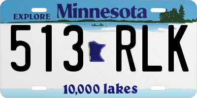 MN license plate 513RLK