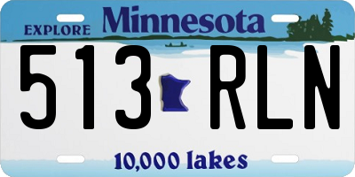 MN license plate 513RLN