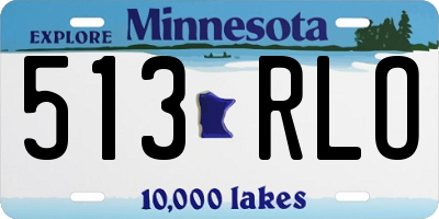 MN license plate 513RLO