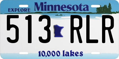 MN license plate 513RLR