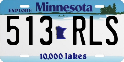 MN license plate 513RLS