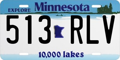 MN license plate 513RLV