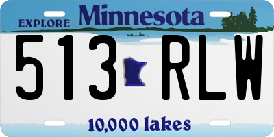 MN license plate 513RLW
