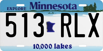 MN license plate 513RLX