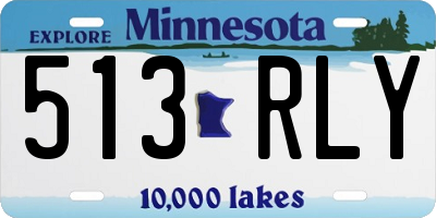 MN license plate 513RLY