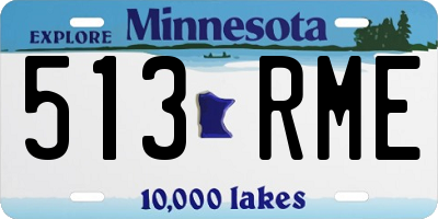 MN license plate 513RME