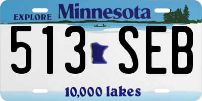 MN license plate 513SEB