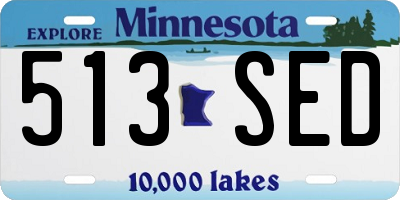MN license plate 513SED