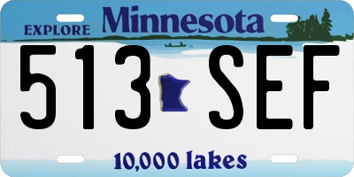 MN license plate 513SEF