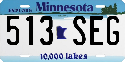 MN license plate 513SEG