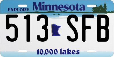 MN license plate 513SFB