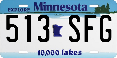 MN license plate 513SFG
