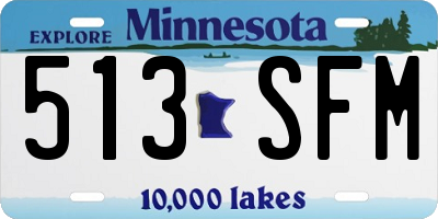 MN license plate 513SFM