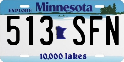 MN license plate 513SFN