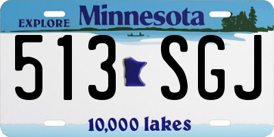 MN license plate 513SGJ