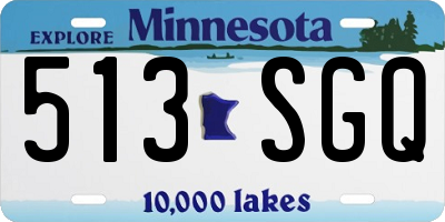 MN license plate 513SGQ