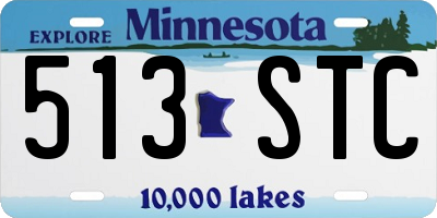 MN license plate 513STC