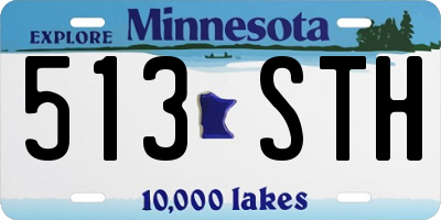 MN license plate 513STH