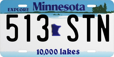 MN license plate 513STN