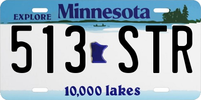 MN license plate 513STR
