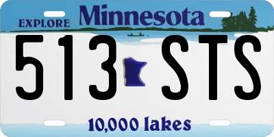 MN license plate 513STS