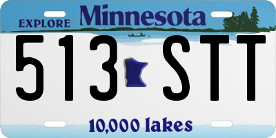 MN license plate 513STT