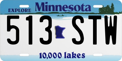 MN license plate 513STW
