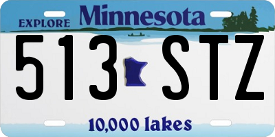 MN license plate 513STZ